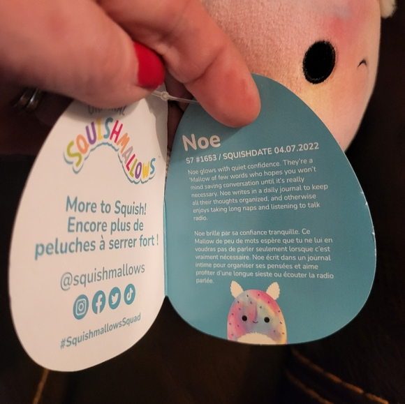 Squishmallows 7" Noe The Sea Bunny KellyToy. 2023 Easter Release. BNWT. - Picture 7 of 8